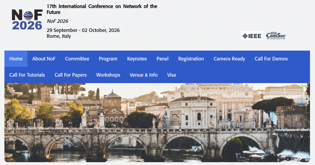 Tutorial speaker at the 17th International Conference on Network of the Future